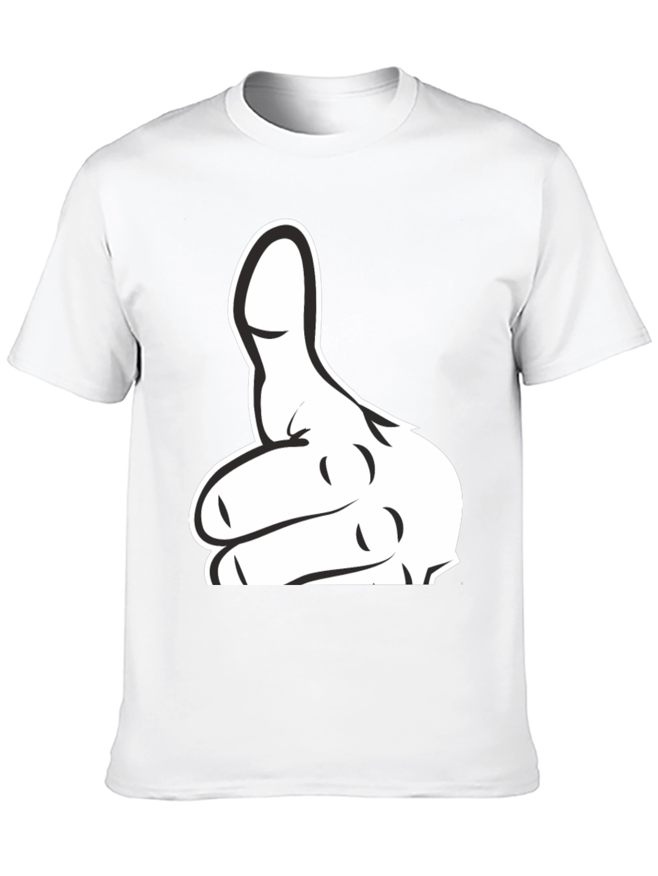 Black Thumbs Up Graphic T-Shirt - Black Cotton Tee view 10