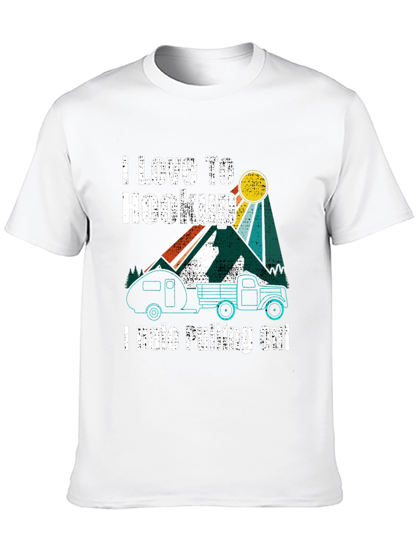 Black I Love To Hookup Funny Camping T-Shirt view 10