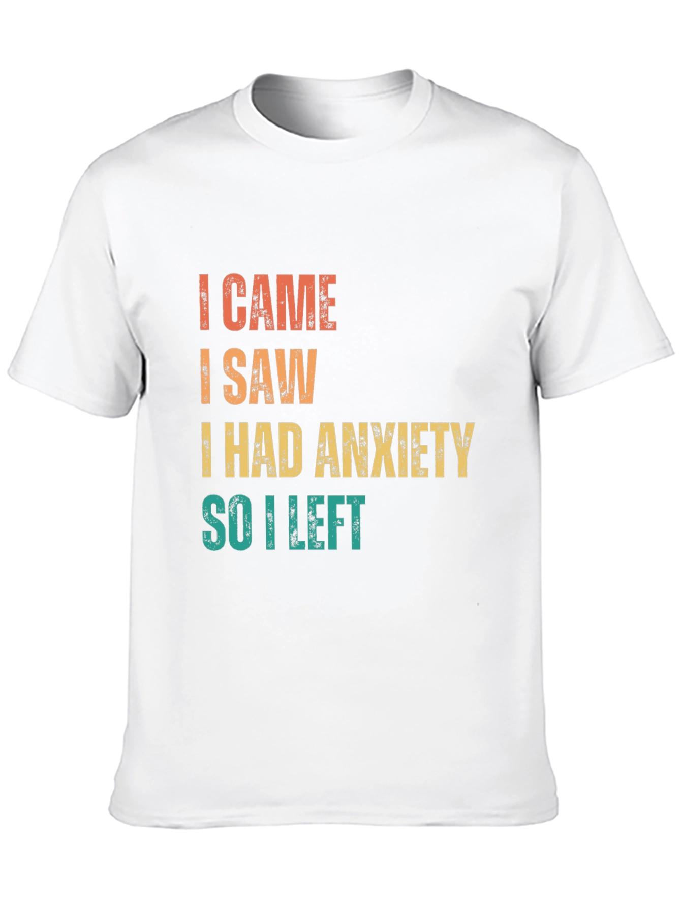 Black I Came, I Saw, Anxiety T-Shirt view 10