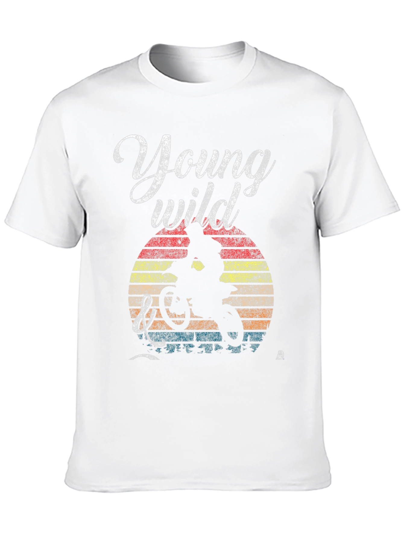 Black Young Wild Mountain Biker Graphic Tee view 10
