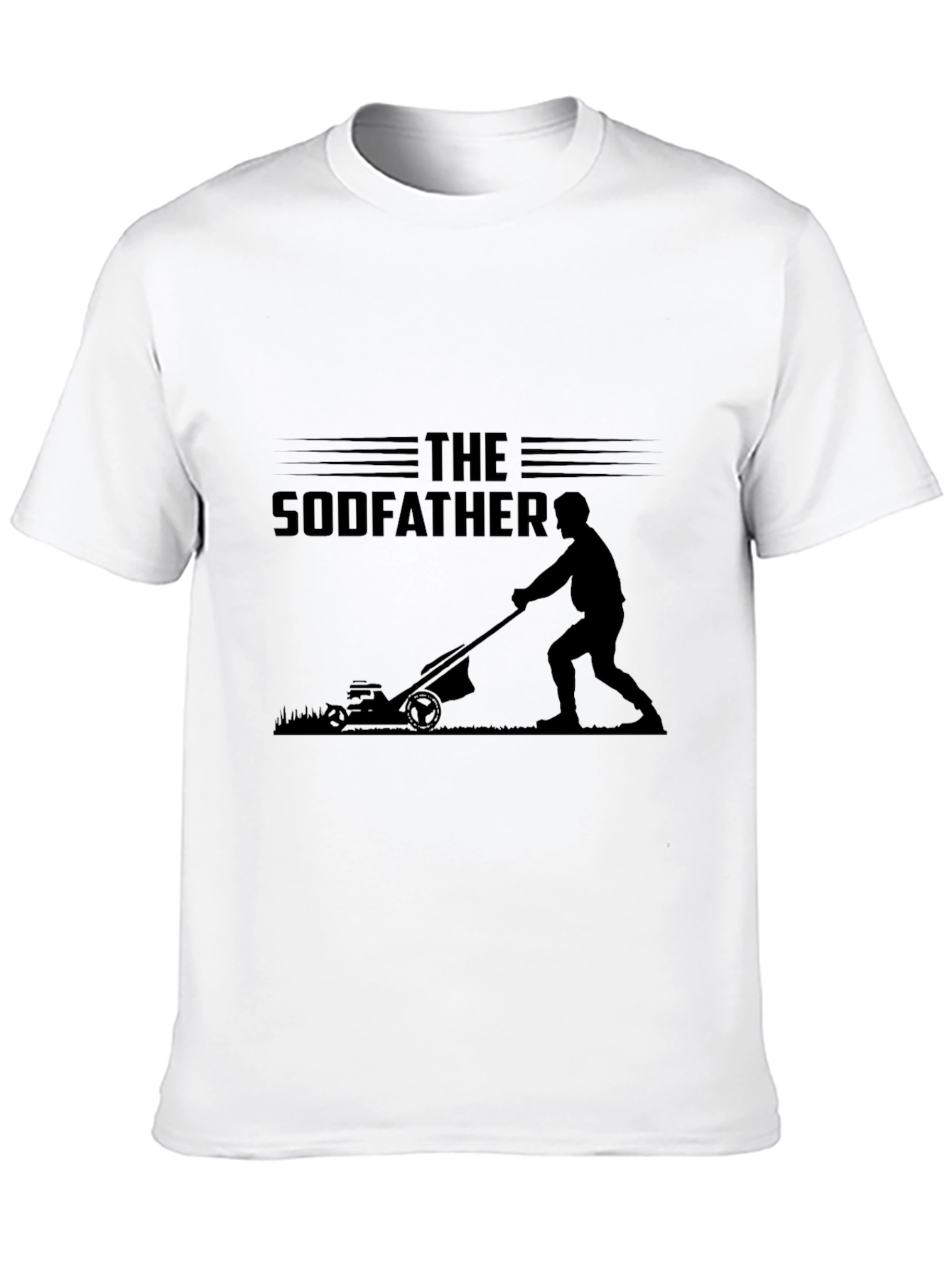 Black The Sodfather Funny Lawn Mowing T-Shirt view 10