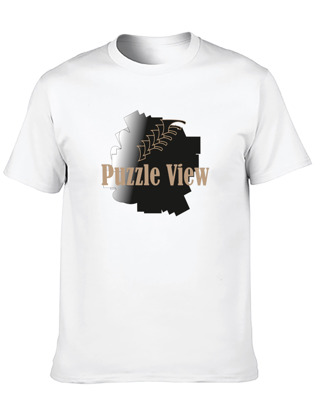 Black Puzzle View Graphic T-Shirt view 10