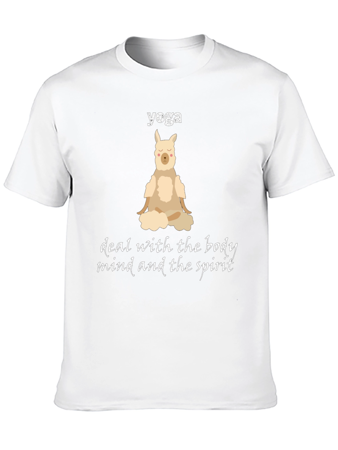 Black Yoga Llama T-Shirt - Body, Mind, Spirit view 10