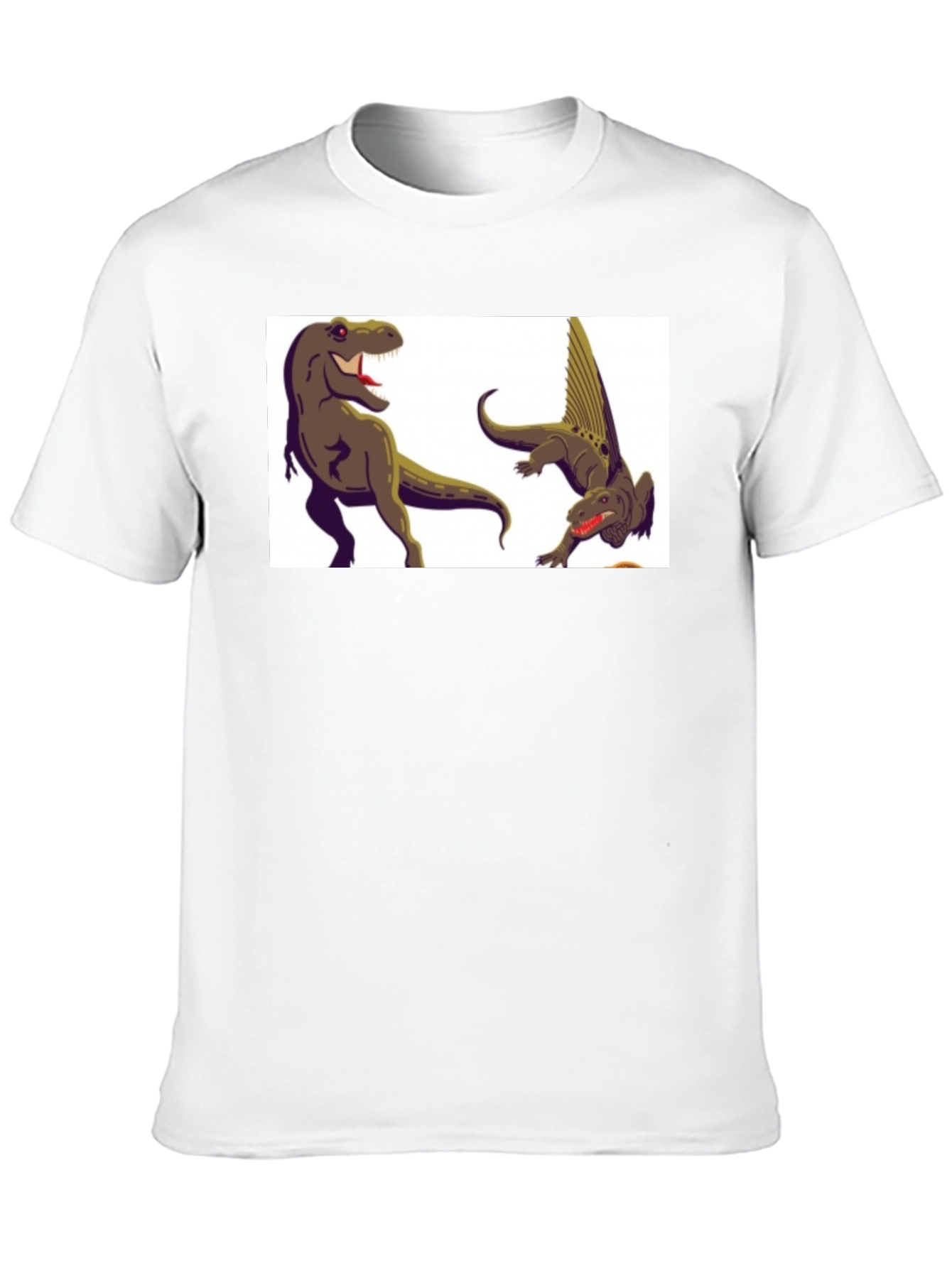 Black Dinosaur Graphic Tee - Black Cotton T-Shirt view 10