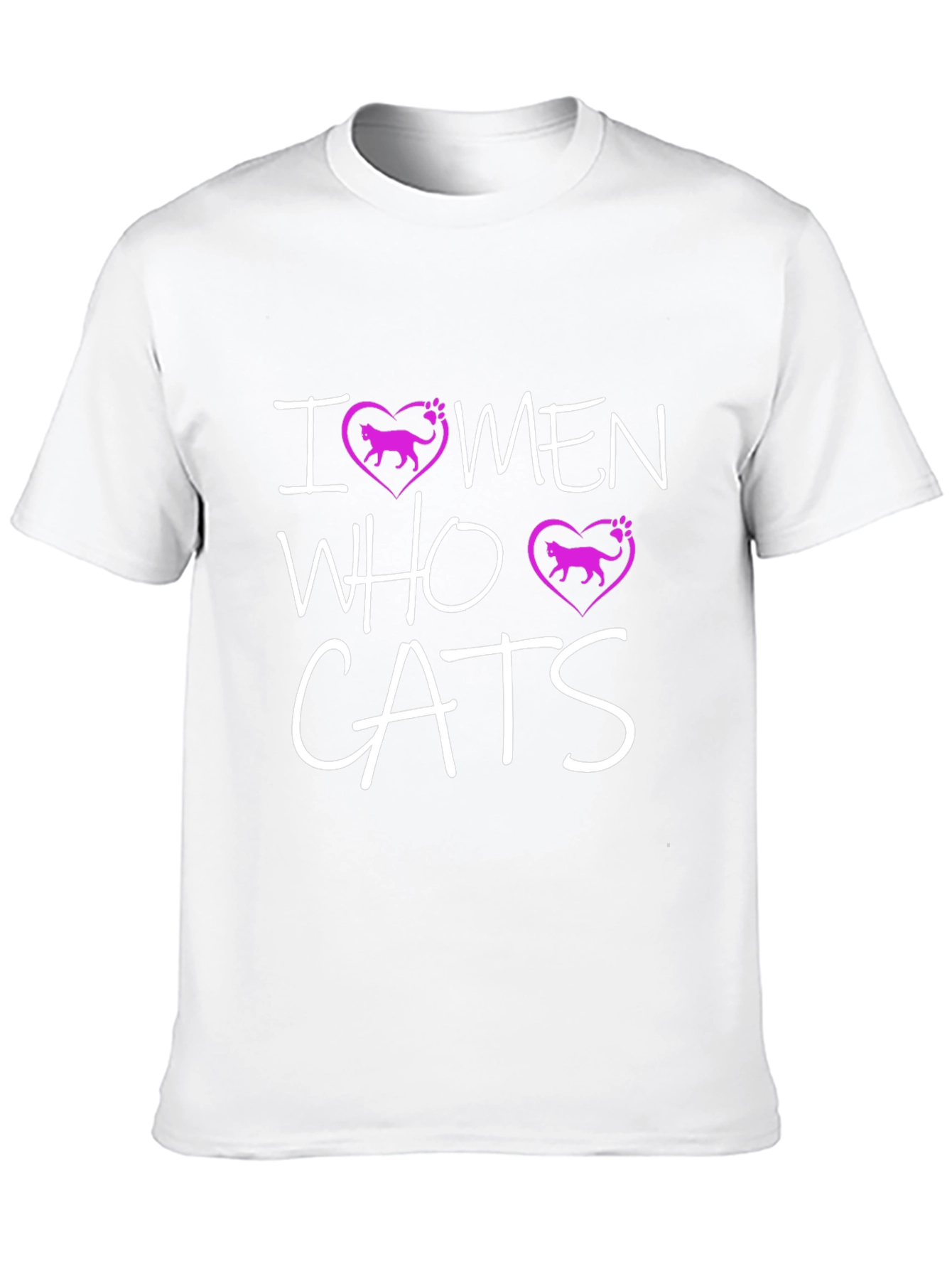 Black I Love Men Who Love Cats Graphic T-Shirt view 10