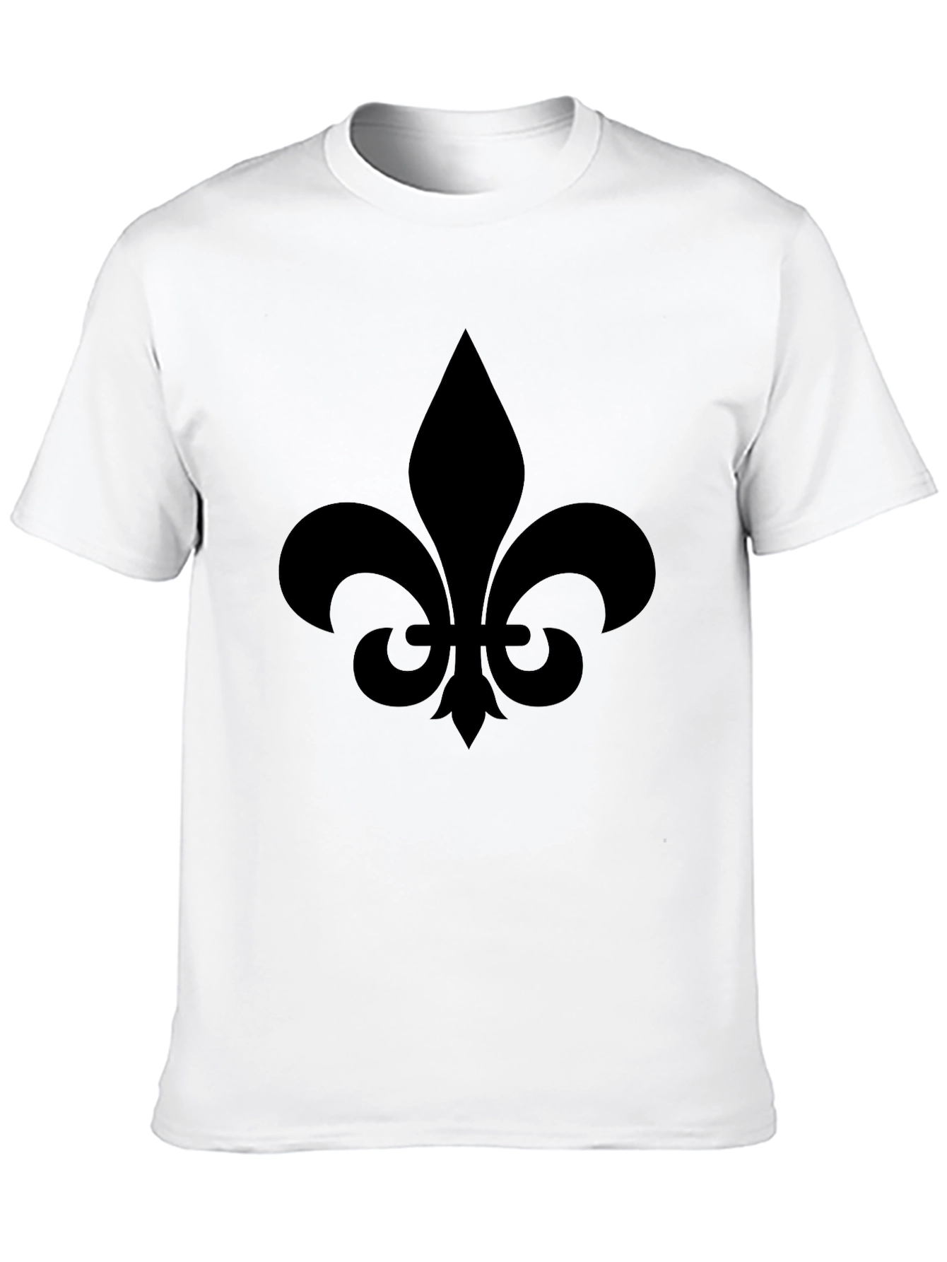Black Fleur-de-lis Graphic Tee - Black Casual Style view 10