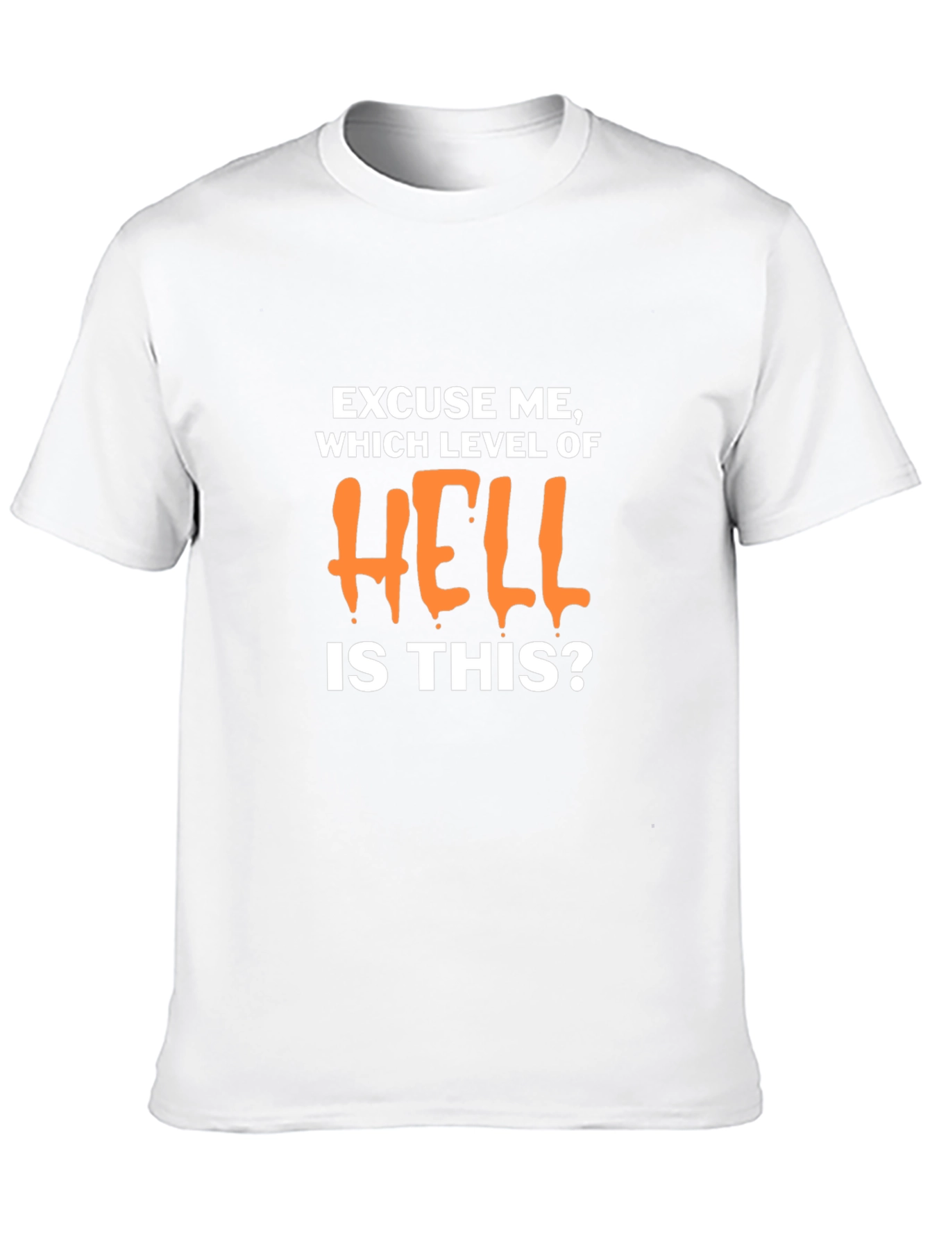 Black Humorous "Which Level of Hell" Graphic T-Shirt view 10