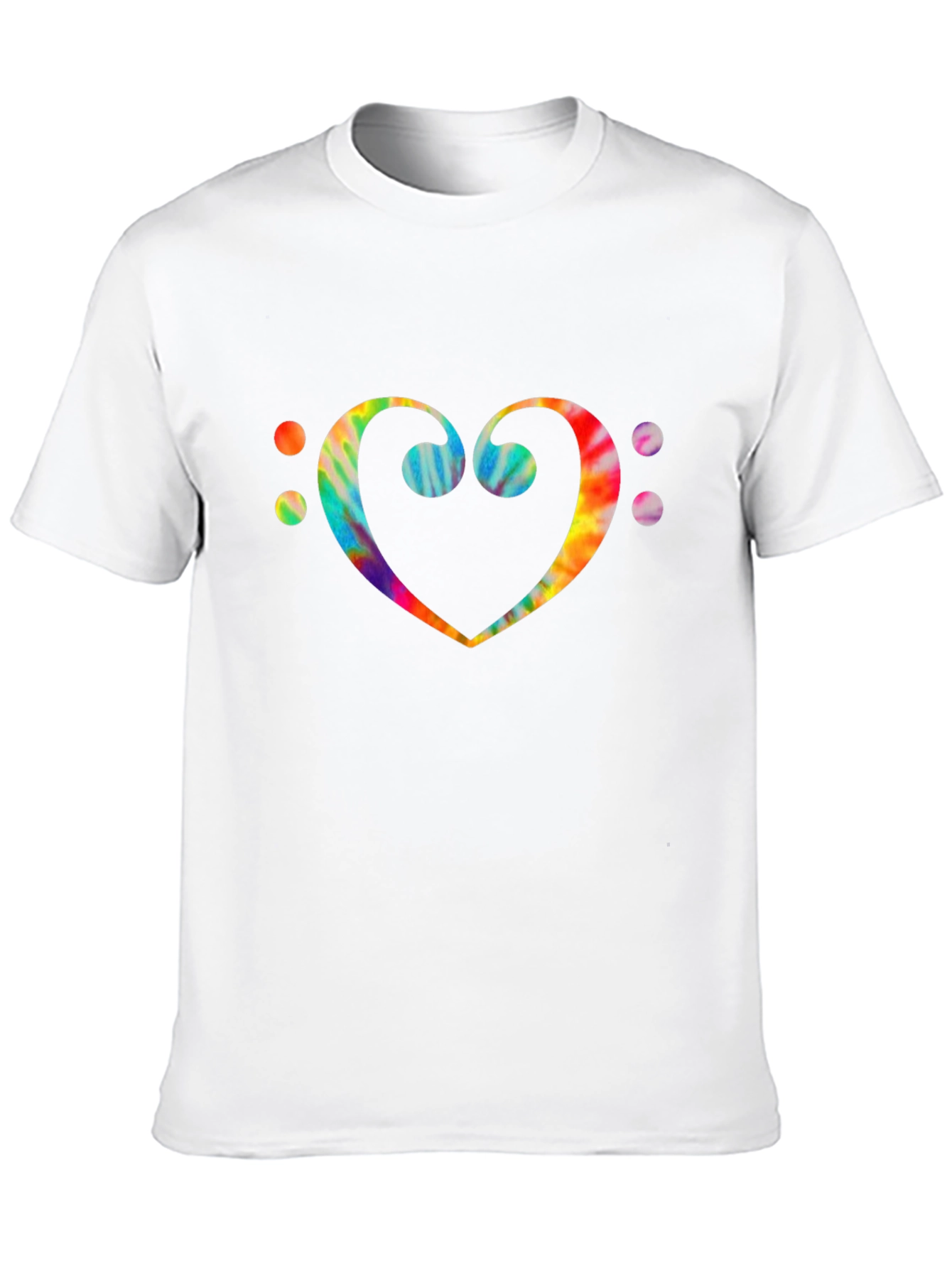 Black Tie-Dye Music Heart Graphic Tee - Black view 10