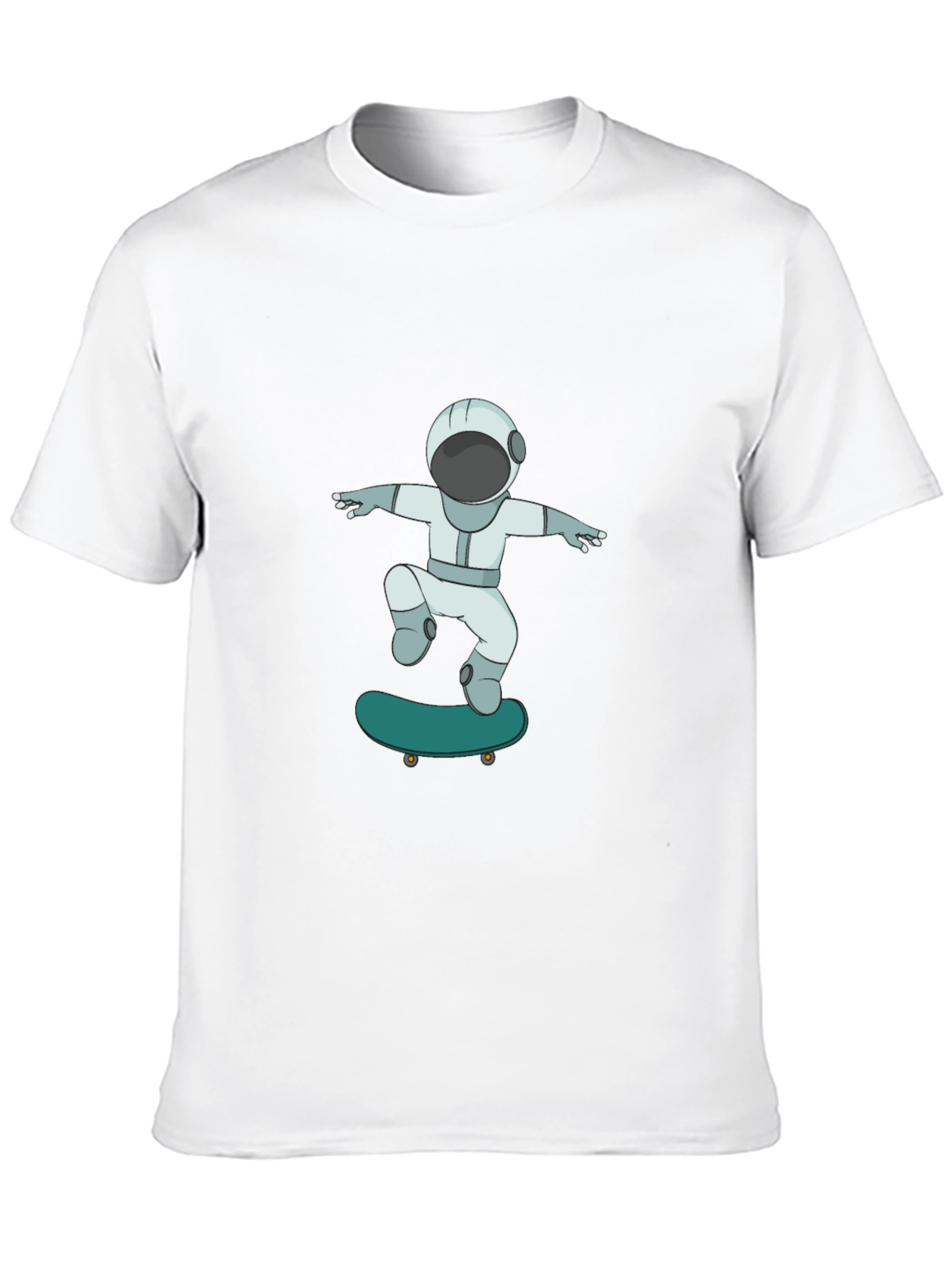 Black Skateboarding Astronaut Graphic Tee - Cool Black T-Shirt view 10