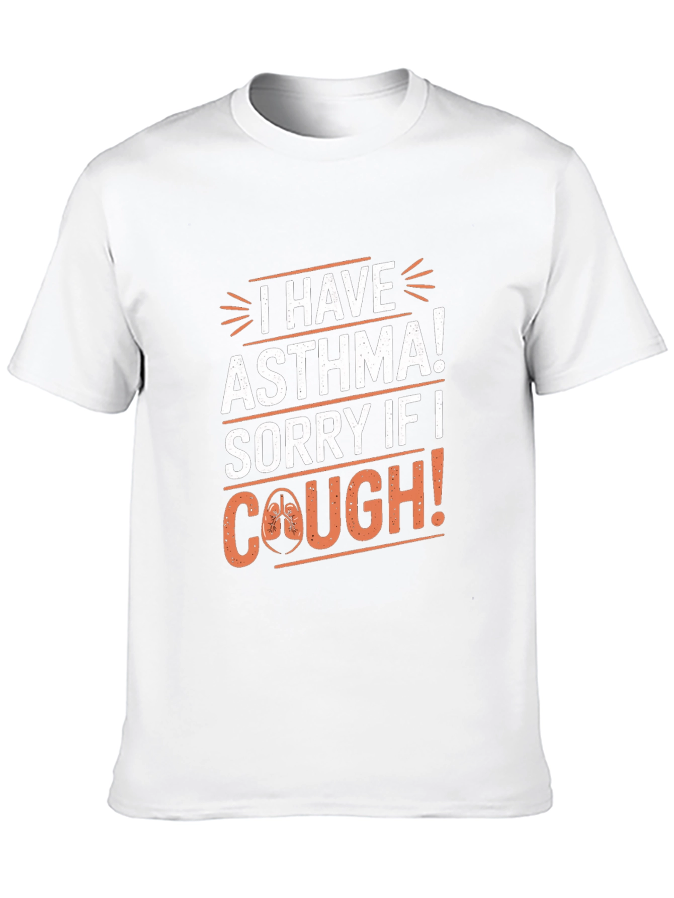 Black Asthma Awareness T-Shirt - 'Sorry If I Cough' view 10