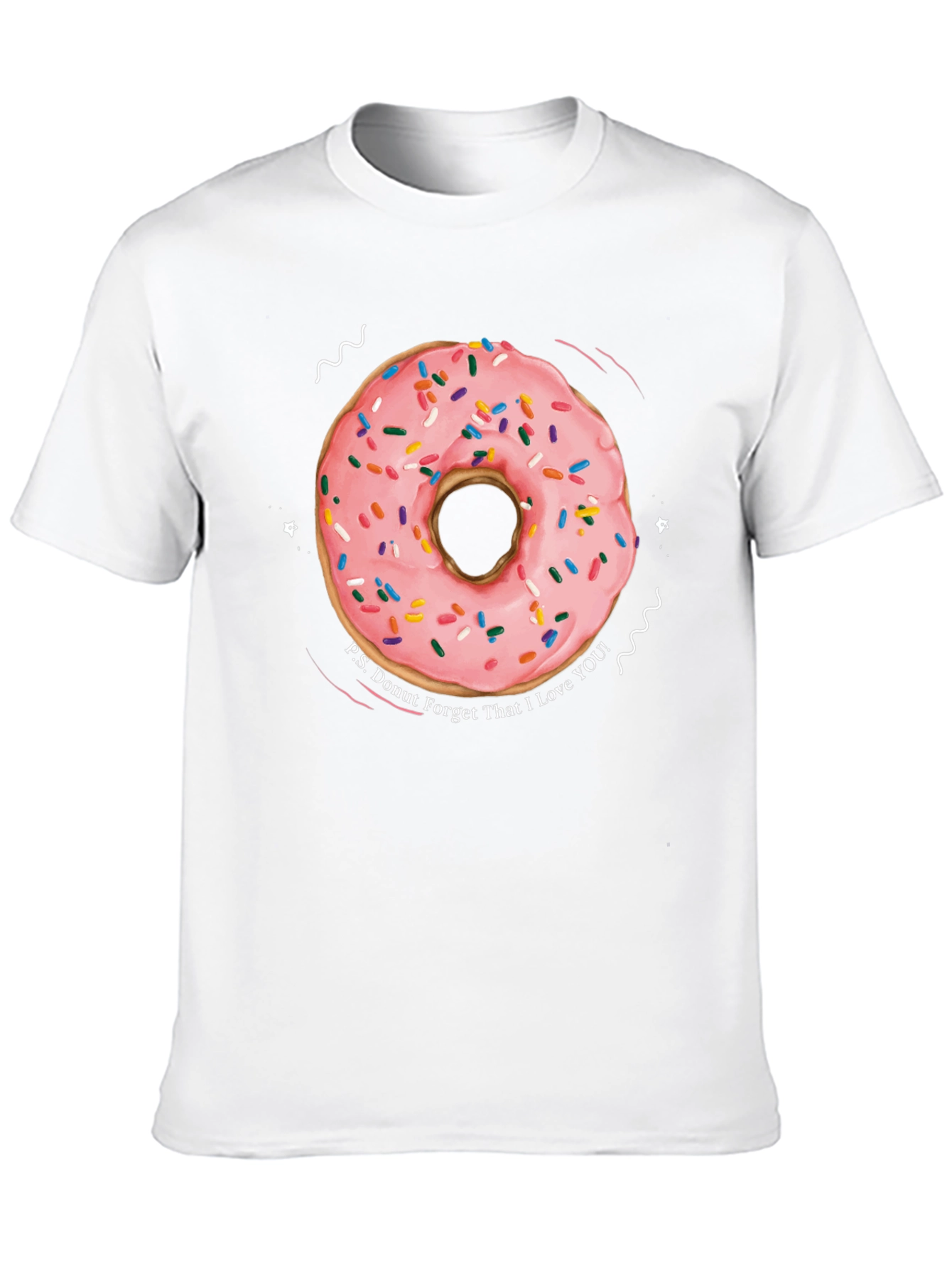 Black Donut Forget I Love You Black T-Shirt view 10