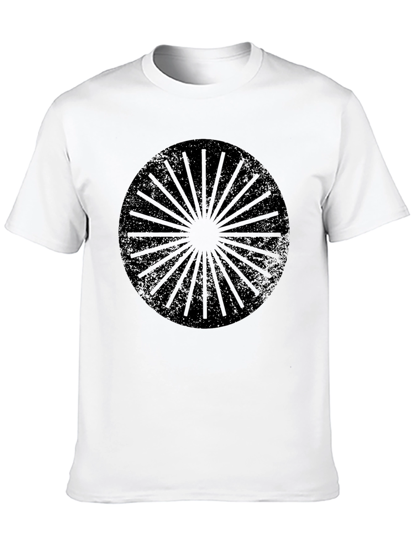 Black Graphic Print Men's Black T-Shirt view 10