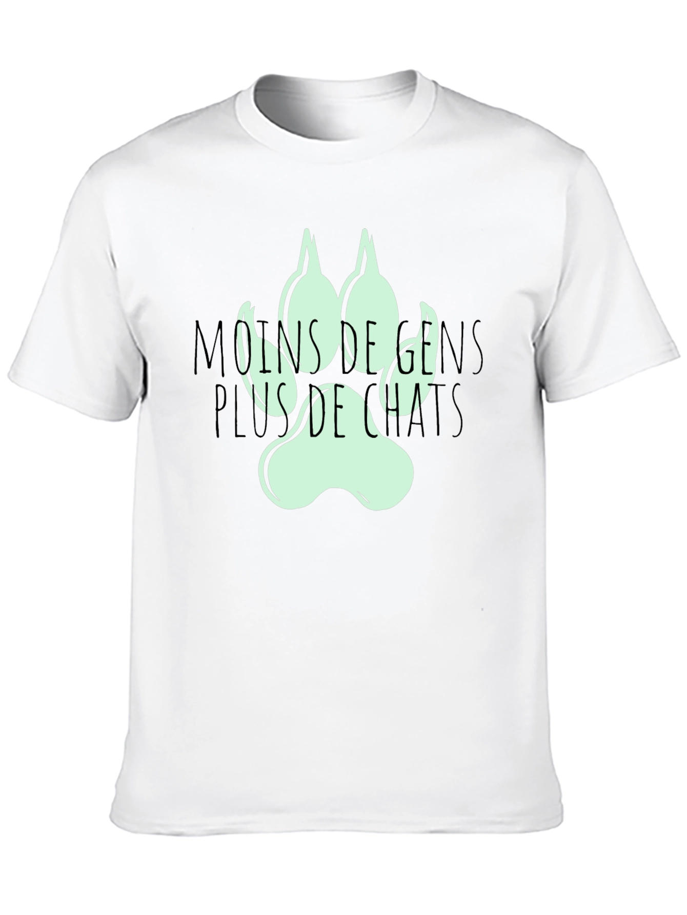 Black Mins De Gens Plus De Chats Black T-Shirt view 10