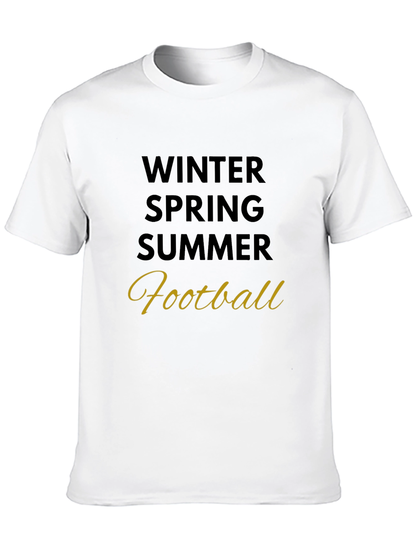Black Winter Spring Summer Football T-Shirt view 10