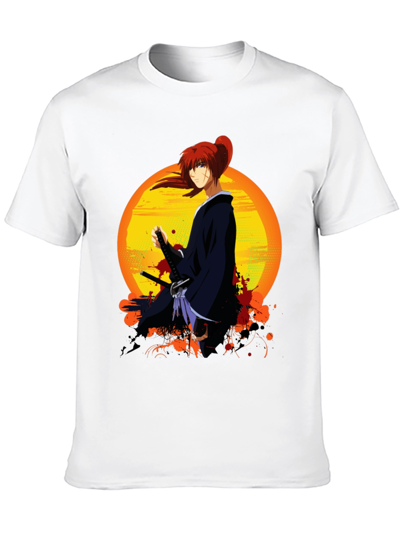 Black Anime Warrior T-Shirt view 10