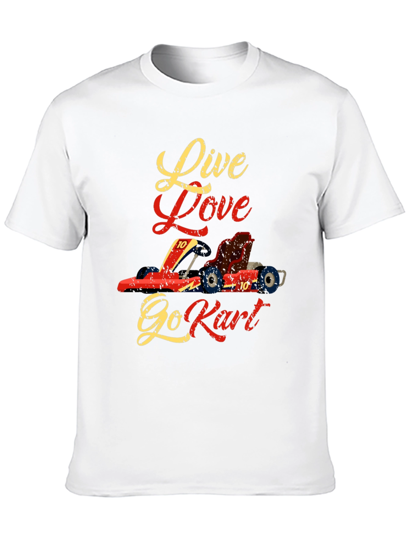 Black Live Love Go Kart T-Shirt view 10