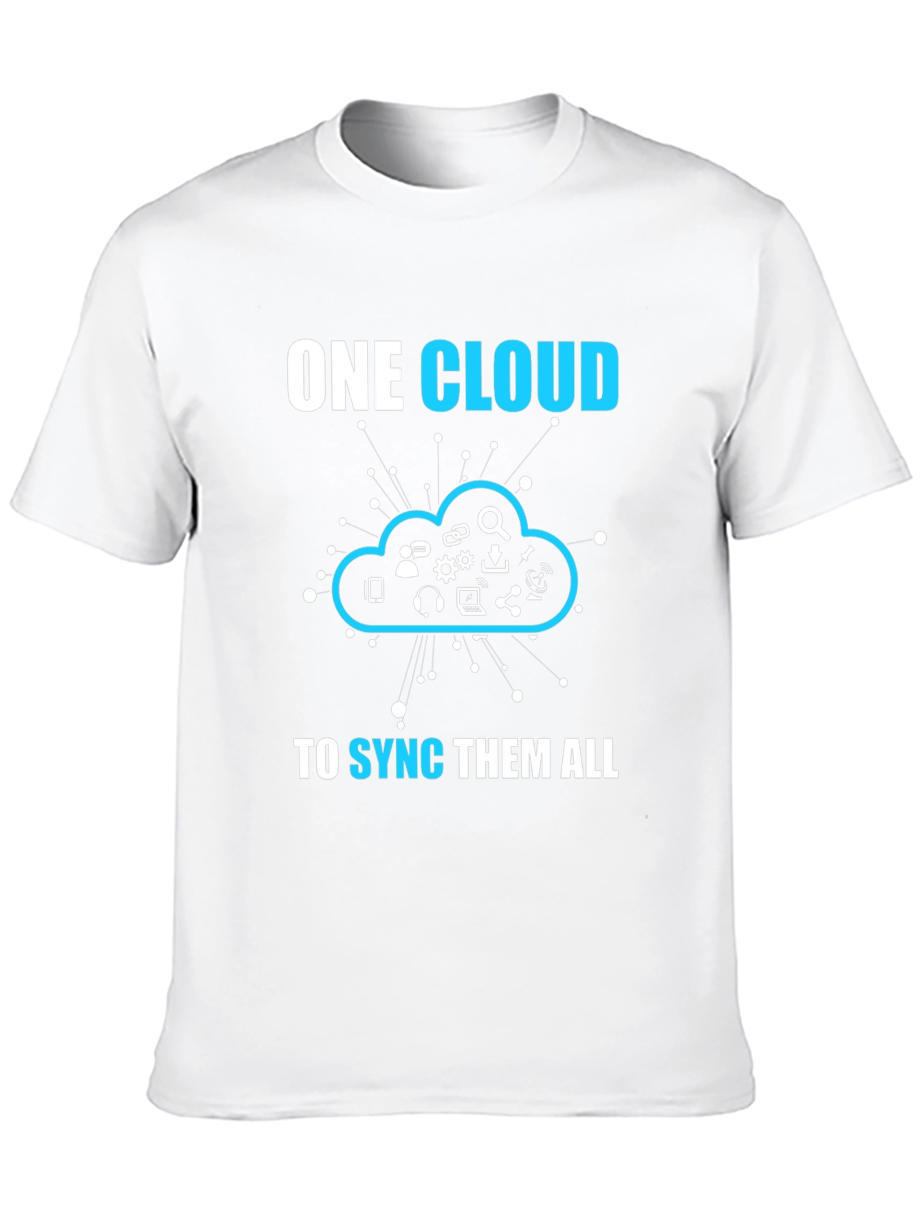 Black One Cloud to Sync Them All T-Shirt view 10
