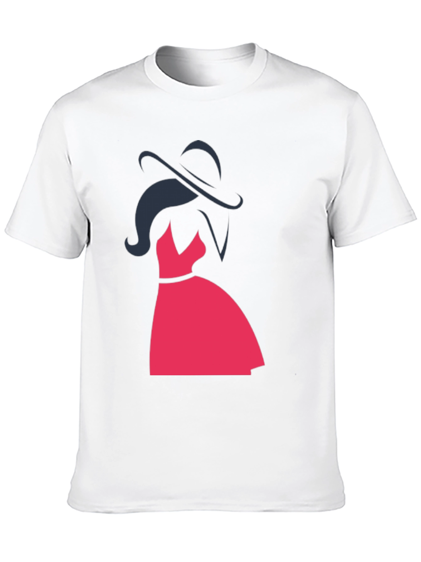 Black Silhouette Lady in Red Dress Graphic Tee - Black view 10