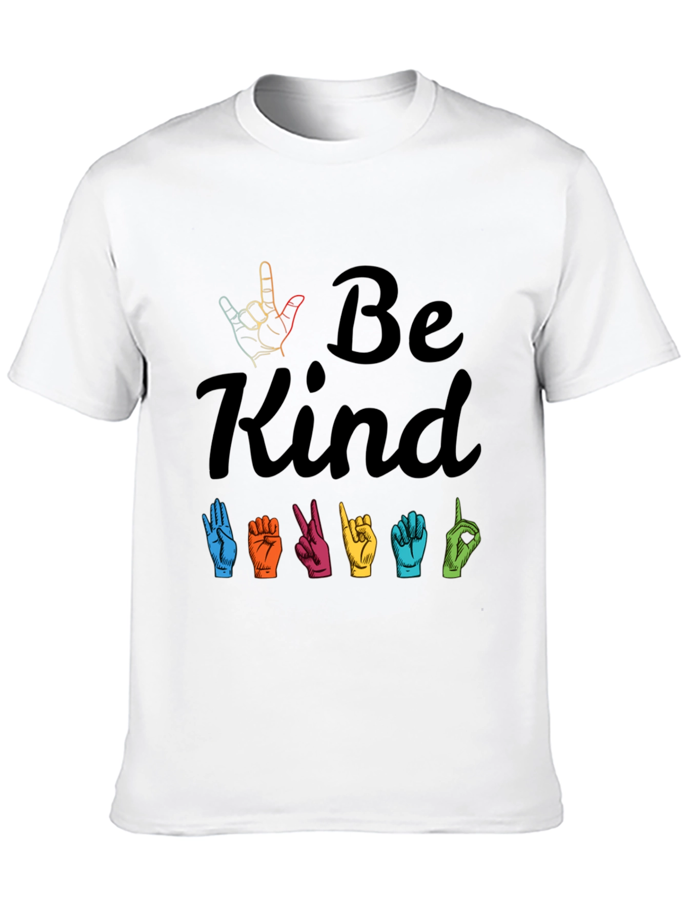 Black Be Kind ASL Graphic T-Shirt view 10