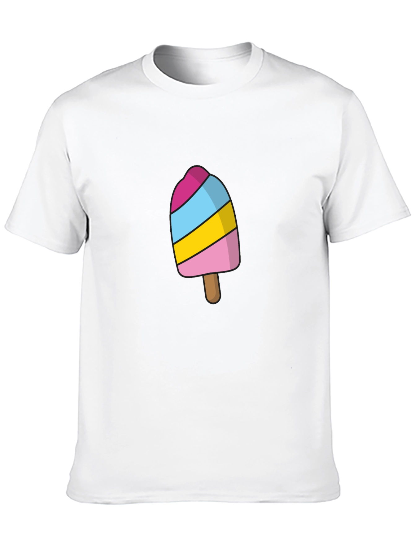 Black Fun Ice Cream Popsicle Graphic T-Shirt view 10
