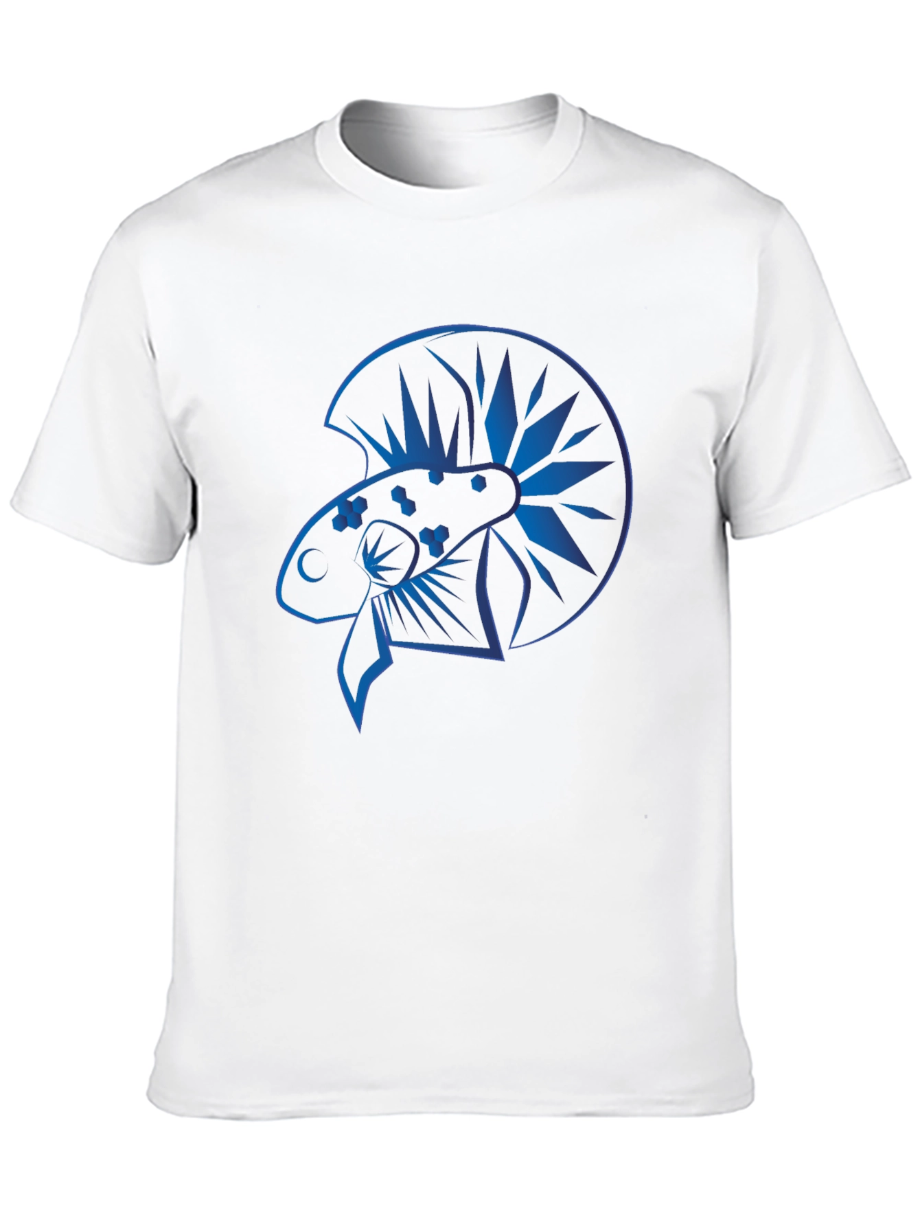 Black Blue Betta Fish Graphic Black T-Shirt view 10