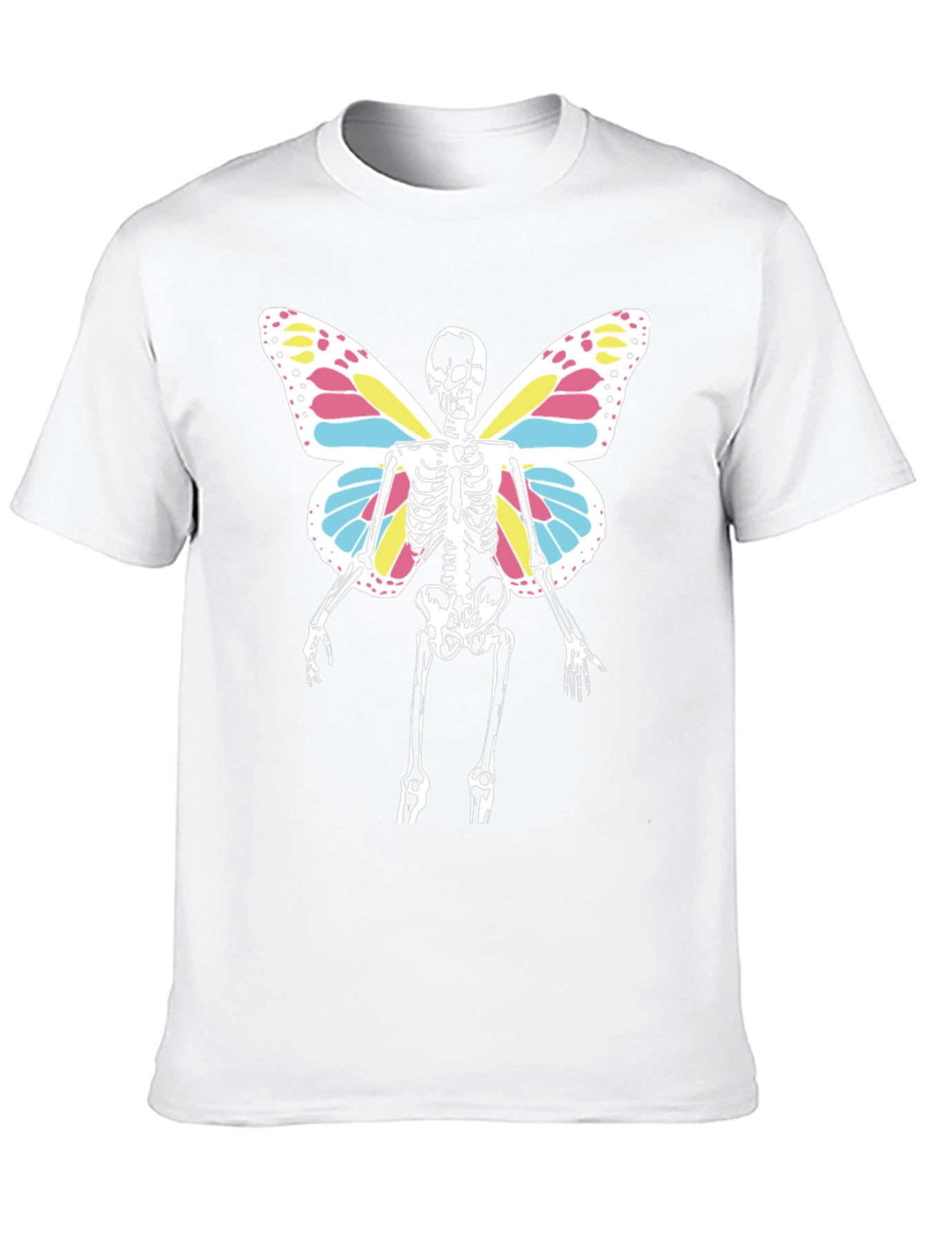Black Skeleton Butterfly Wings T-Shirt - Black Tee view 10