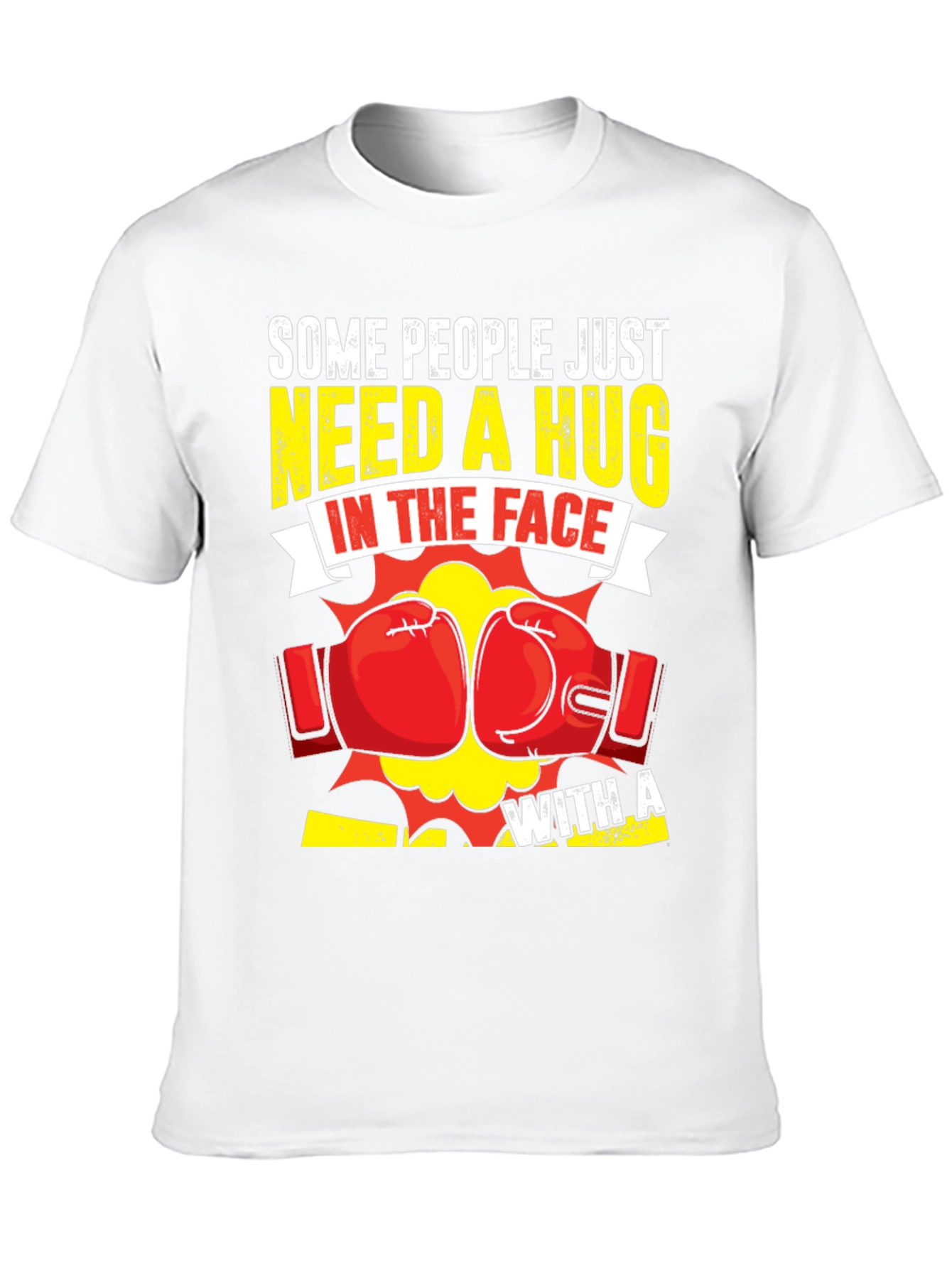 Black Funny Boxing "Hug In The Face" Graphic Tee view 10