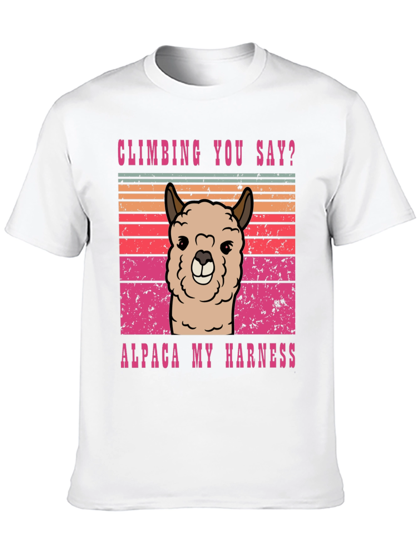 Black Climbing Alpaca T-Shirt - Alpaca My Harness view 10