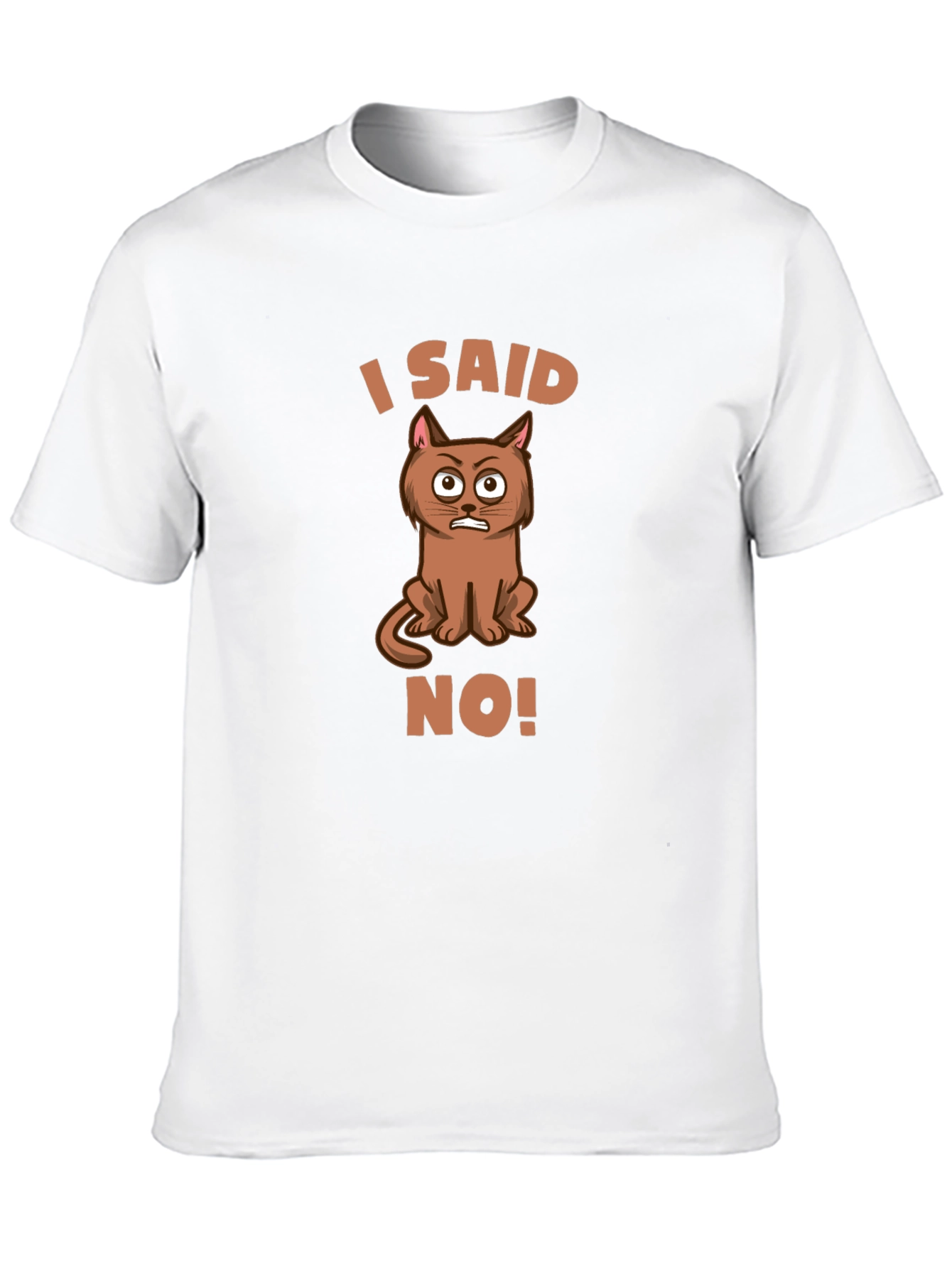 Black I Said No Cat Graphic Tee - Funny Sarcastic T-Shirt view 10