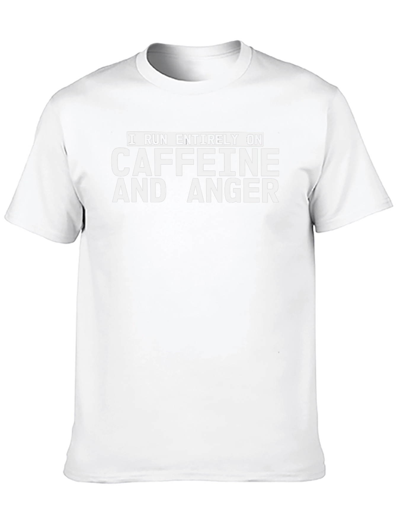 Black Caffeine and Anger Graphic Tee - Black Crew Neck T-Shirt view 10