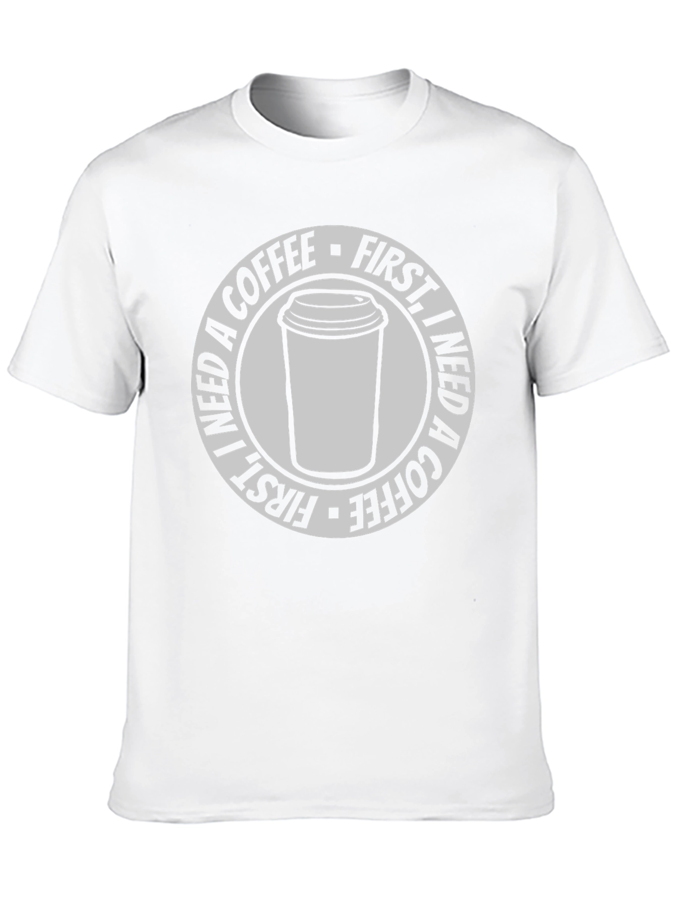 Black I Need a Coffee First Graphic T-Shirt - Black view 10