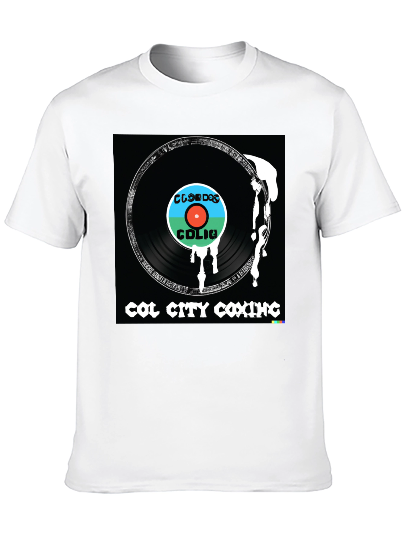Black Col City Coxing Record Design Black T-Shirt view 10