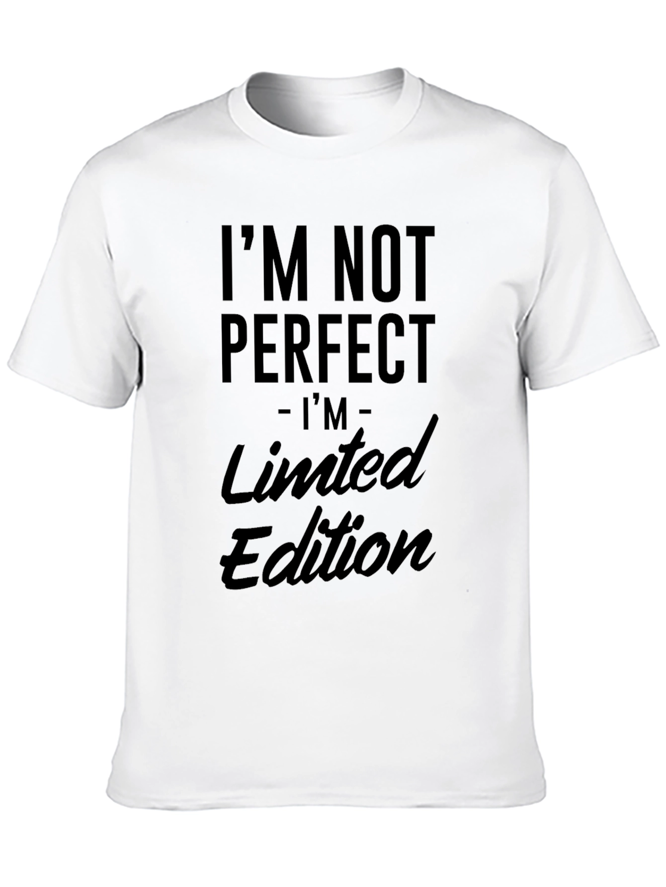Black I'm Not Perfect Limited Edition Black T-Shirt view 10