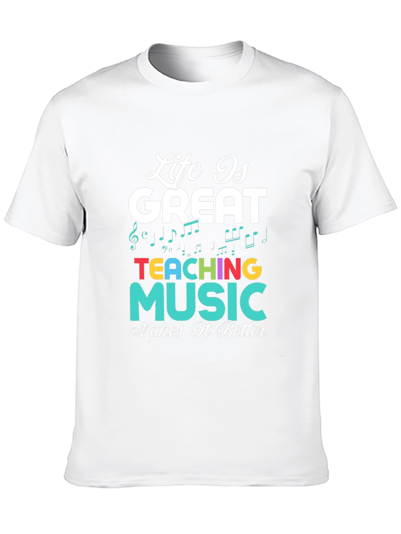 Black Life is Great Teaching Music Makes It Better T-Shirt view 10