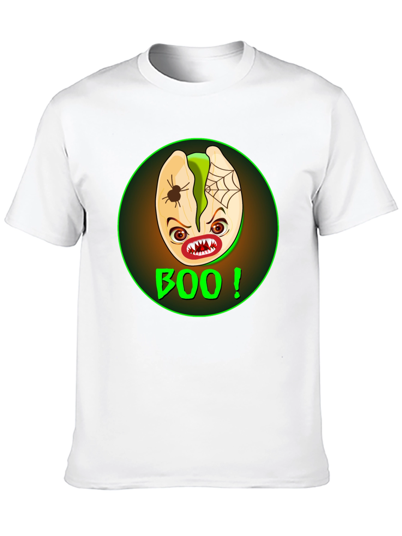 Black Spooky Pistachio Halloween T-Shirt view 10