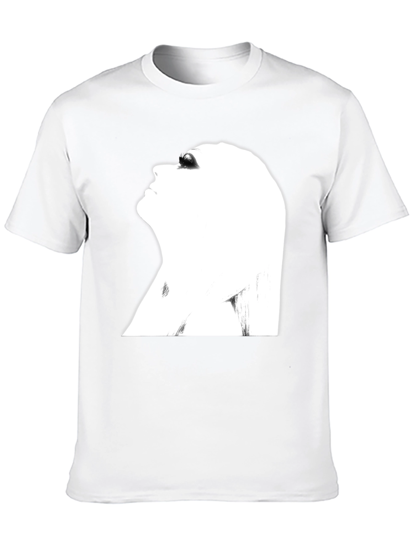 Black Silhouette Graphic Tee - Modern Black T-Shirt view 10