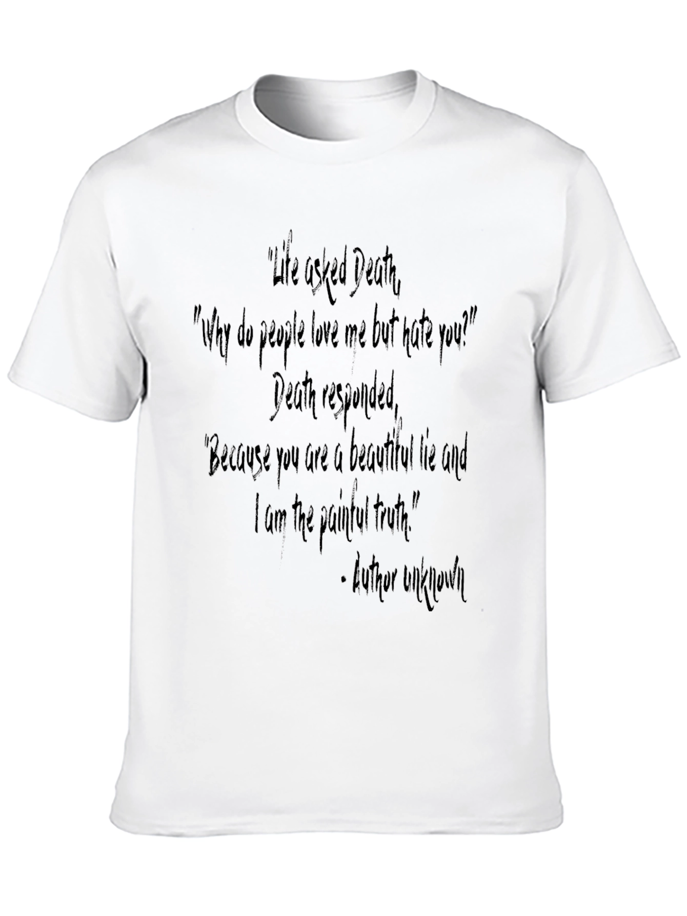 Black Life & Death Quote Graphic Tee - Black view 10