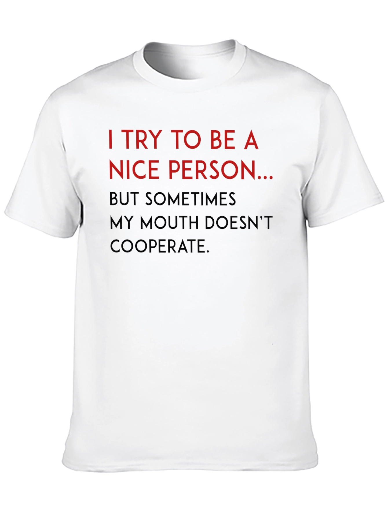 Black Funny "Nice Person" Graphic Tee view 10