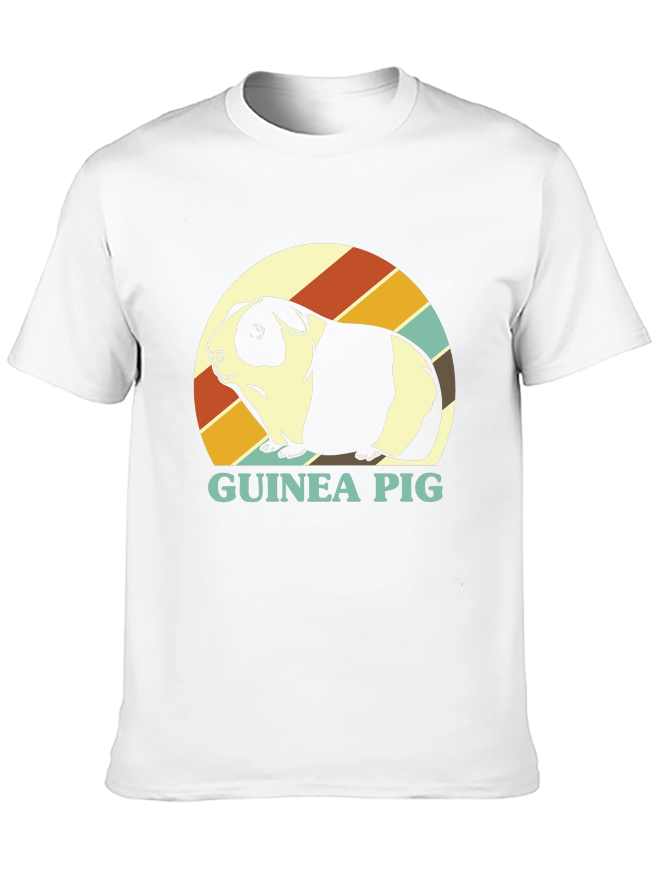 Black Guinea Pig Retro T-Shirt - Cute Pet Tee view 10