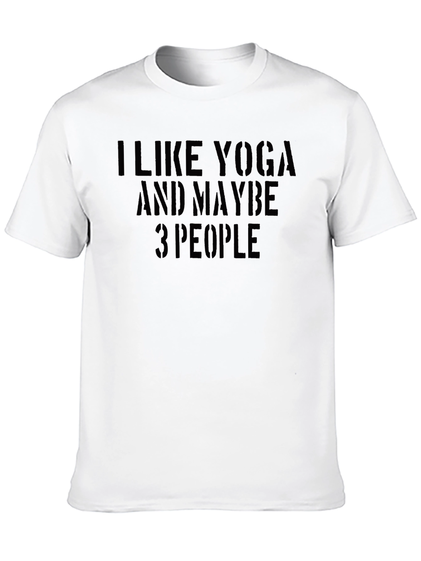 Black Yoga Lover's Black Cotton Tee - Maybe 3 People view 10