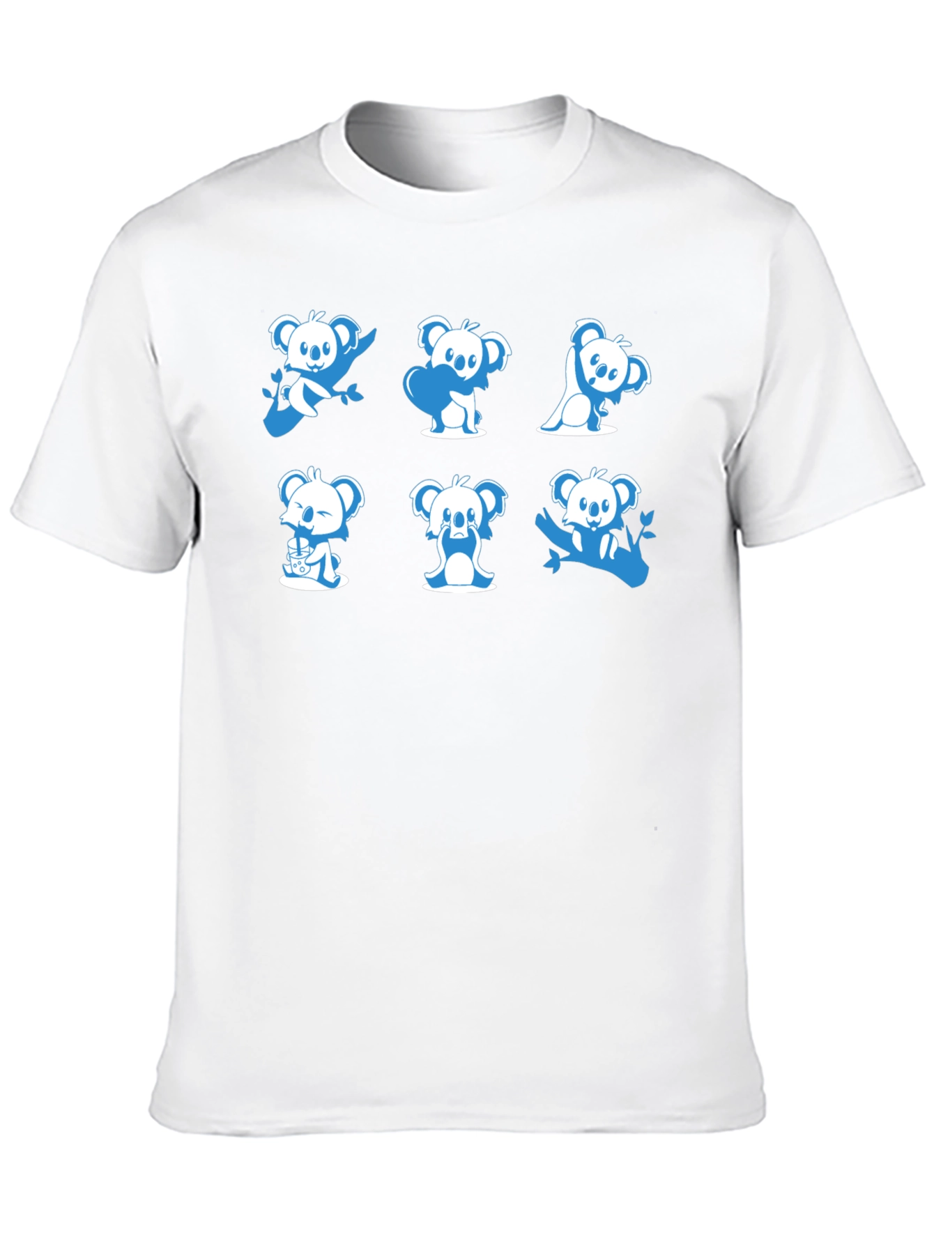 Cute Koala T-Shirt - Graphic Tee - Black Cotton Blend - 10
