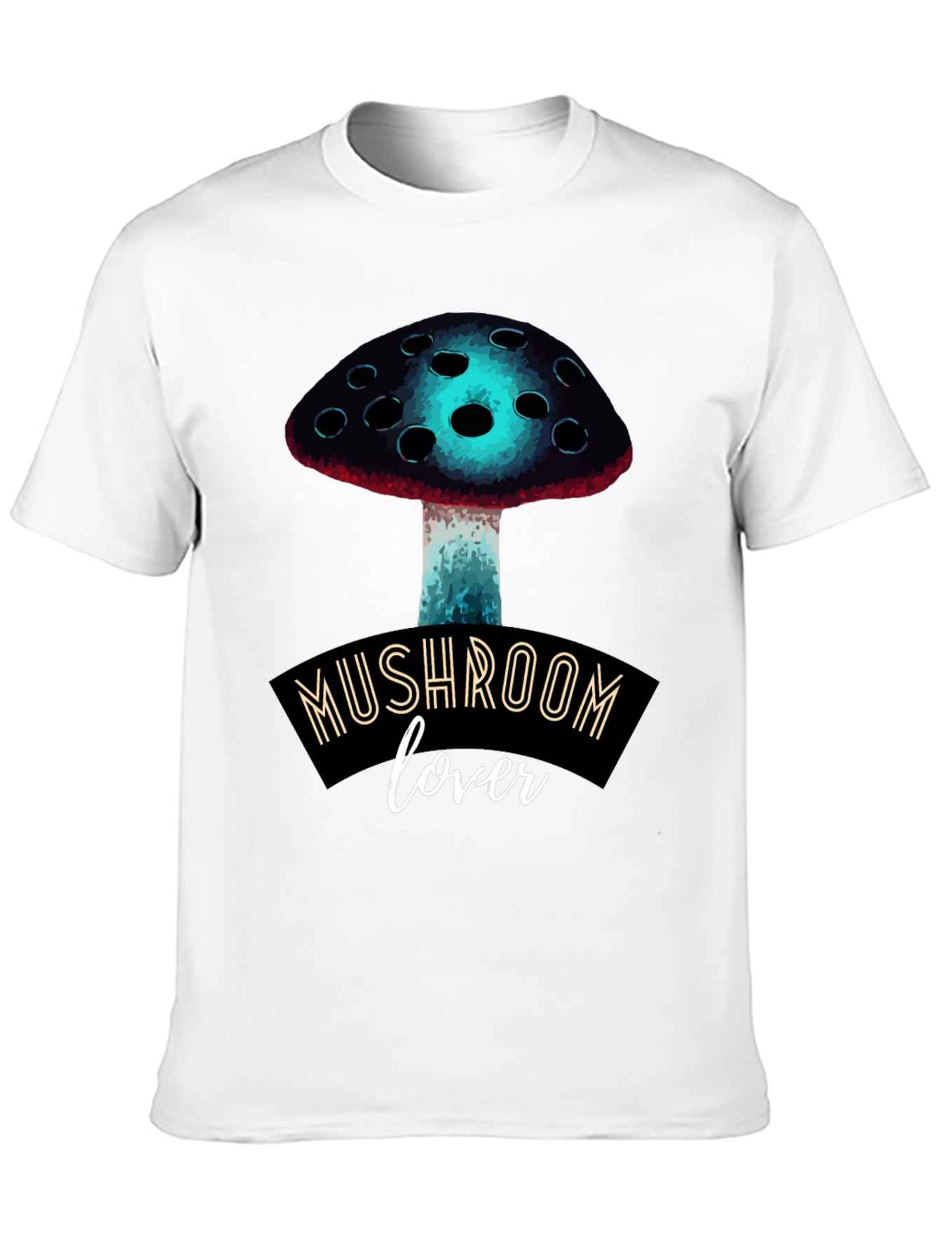 Black Mushroom Lover Graphic Tee - Funky Fungi Fashion view 10