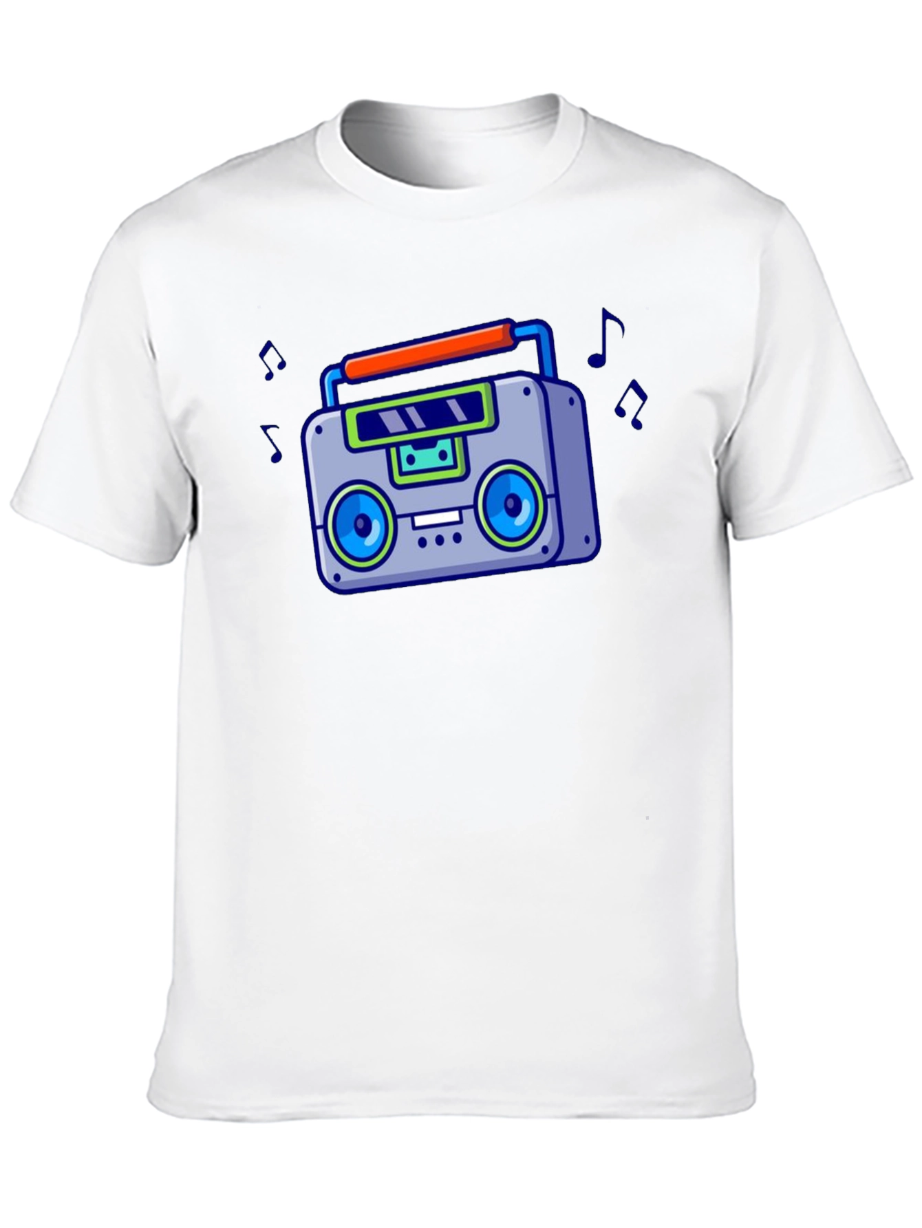 Black Retro Boombox Graphic T-Shirt - Vintage 80s Style view 10