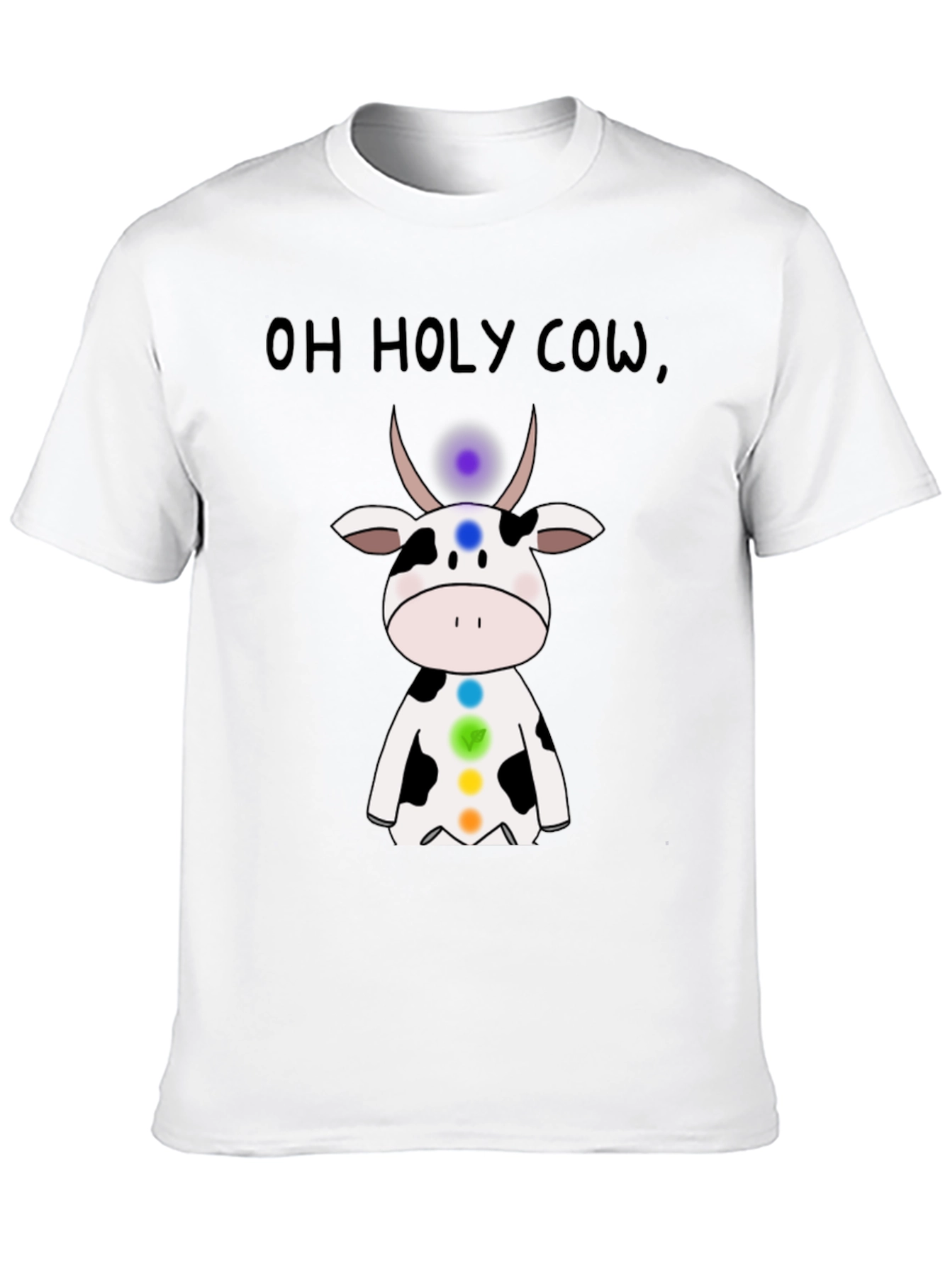 Black Oh Holy Cow Chakra T-Shirt - Spiritual Comfort view 10