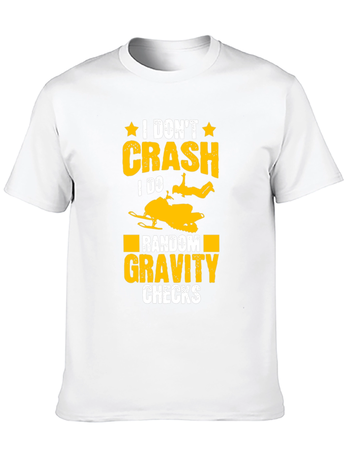 Black Funny Snowmobile T-Shirt: Random Gravity Checks view 10