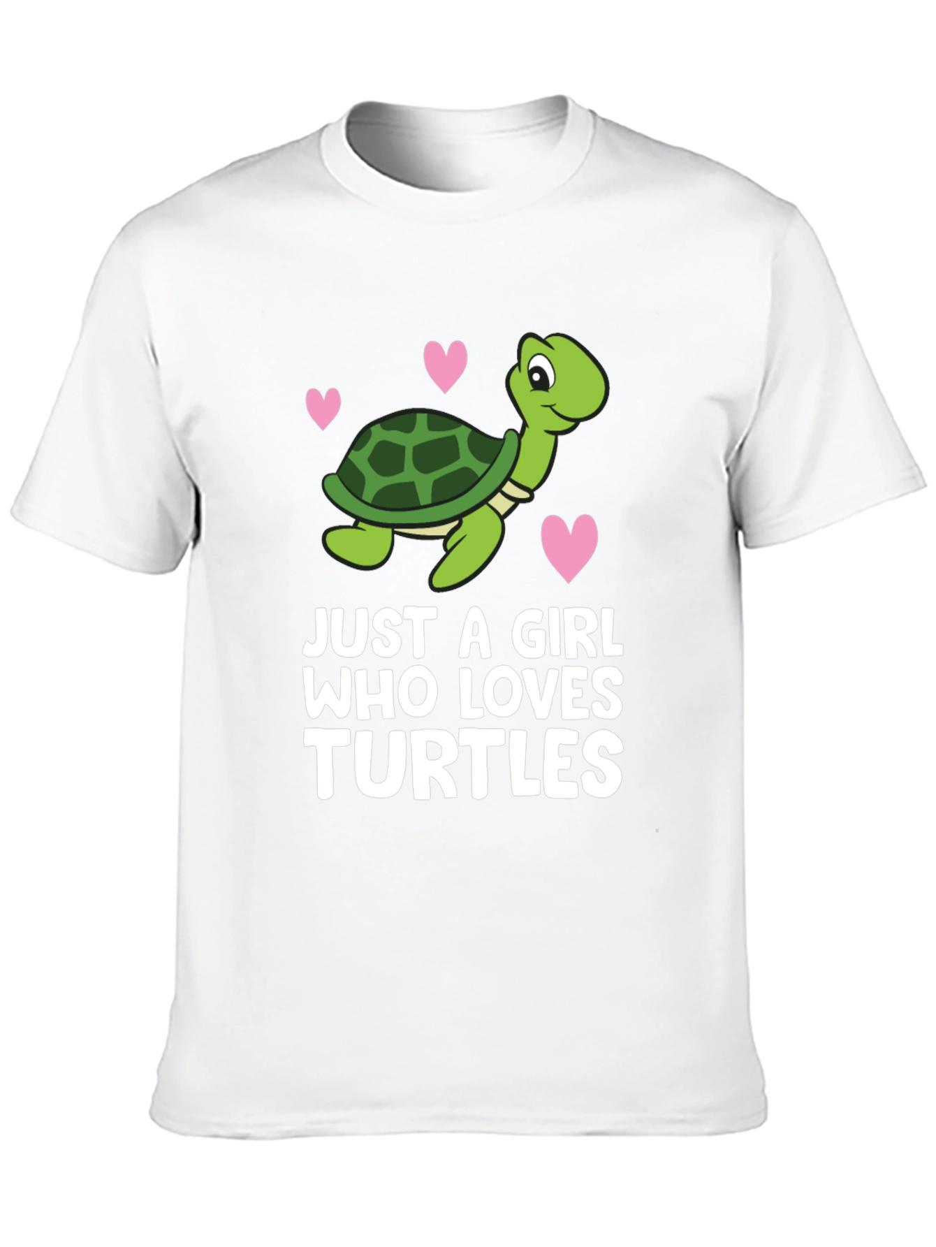Black Cute Turtle Lover Tee - "Just A Girl Who Loves Turtles" view 10