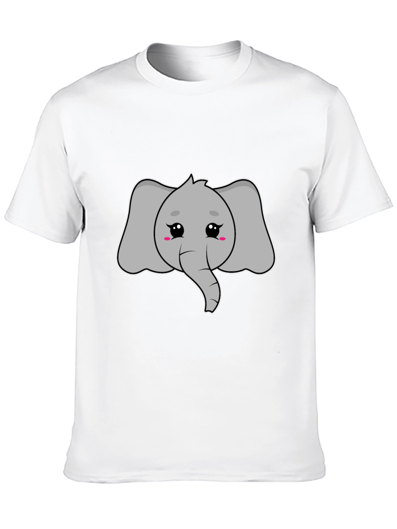 Black Cute Elephant Graphic Tee - Unisex Black T-Shirt view 10
