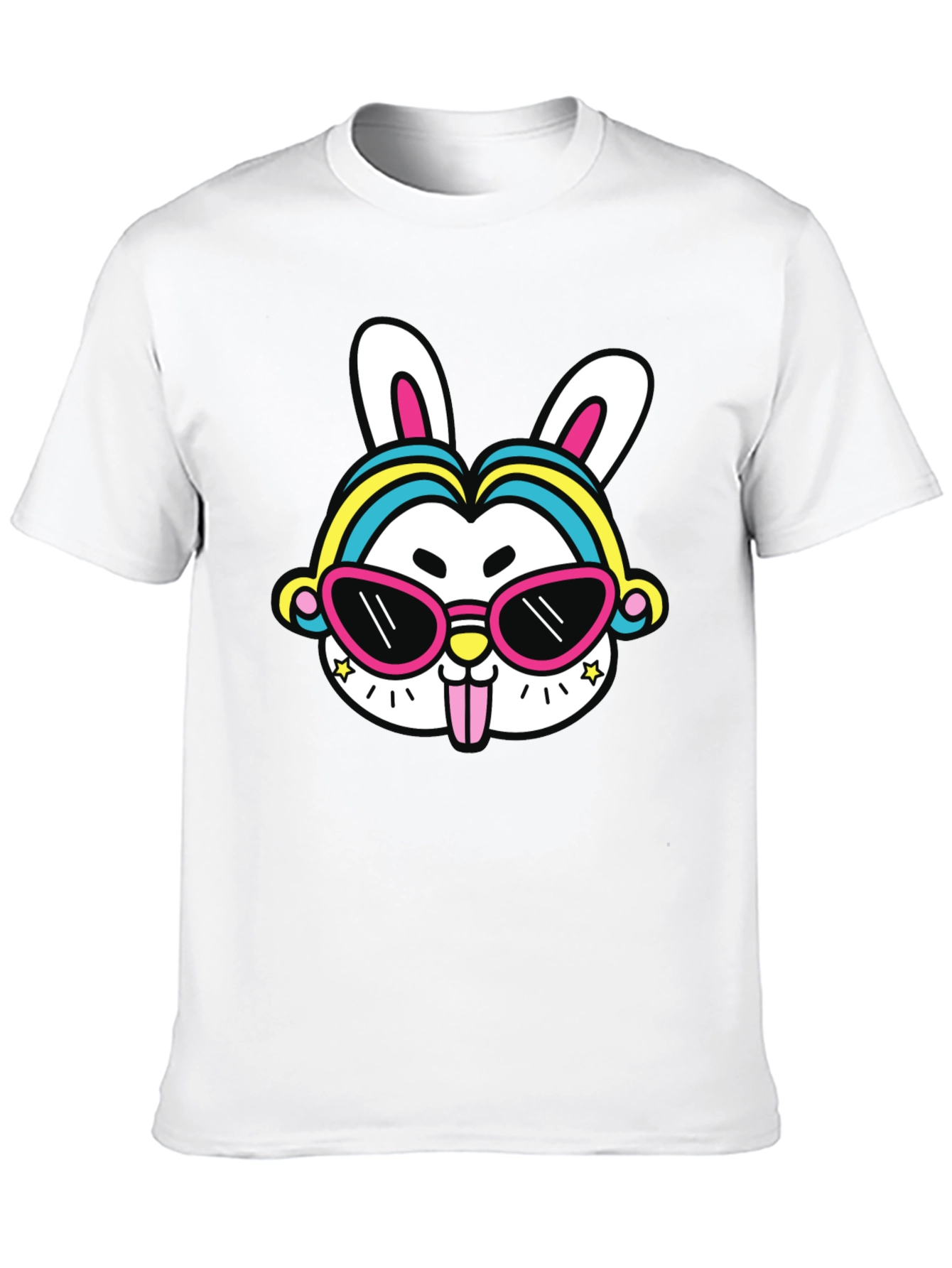 Black Cool Rabbit Graphic Tee view 10