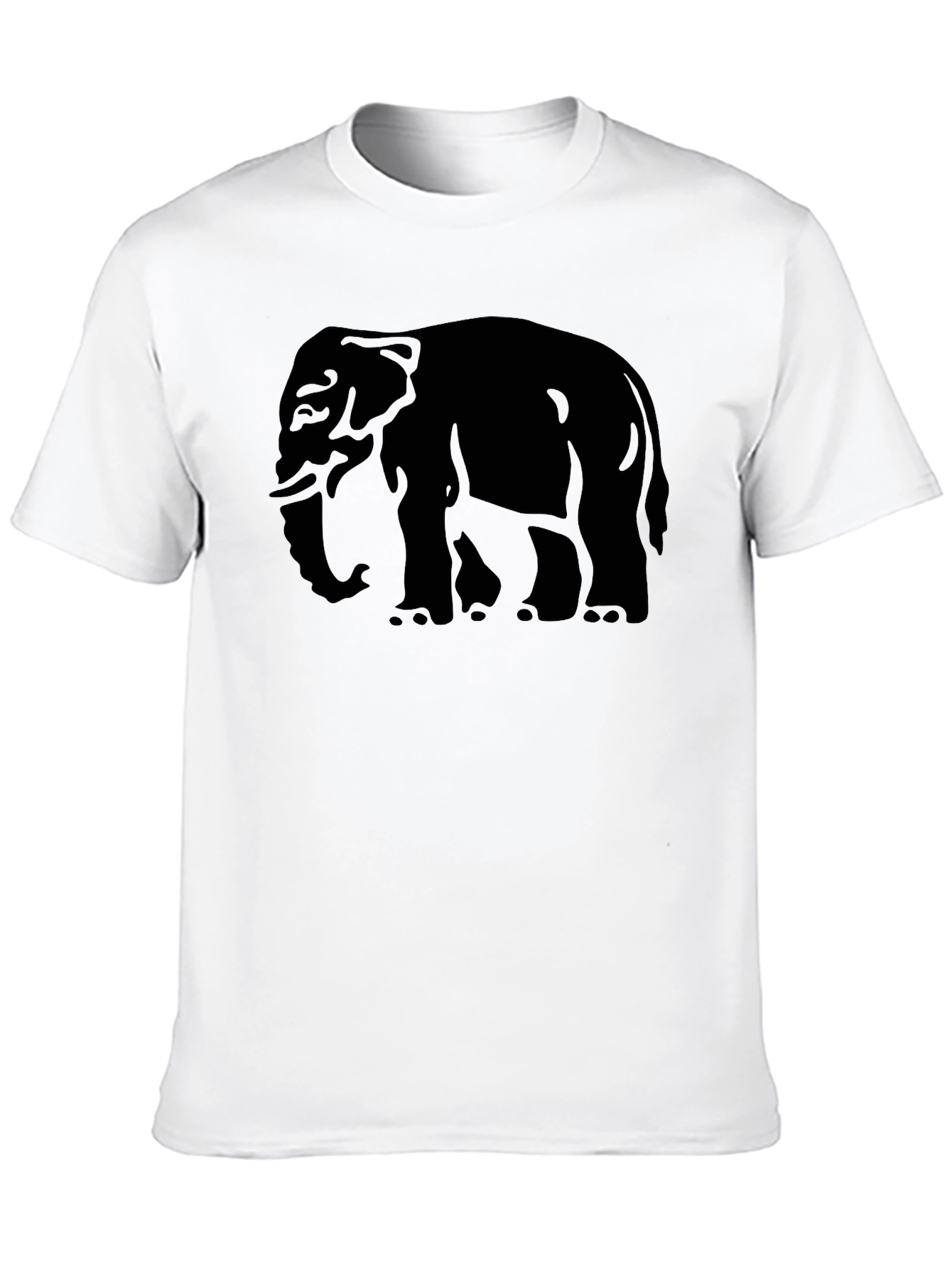 Black Elephant Graphic Tee - Men's Black Cotton T-Shirt view 10
