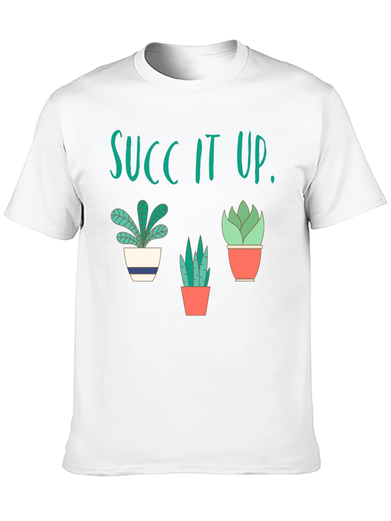 Black Succ It Up! Graphic T-Shirt - Funny Plant Lover Tee view 10
